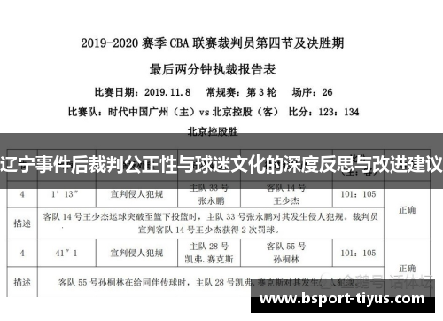 辽宁事件后裁判公正性与球迷文化的深度反思与改进建议